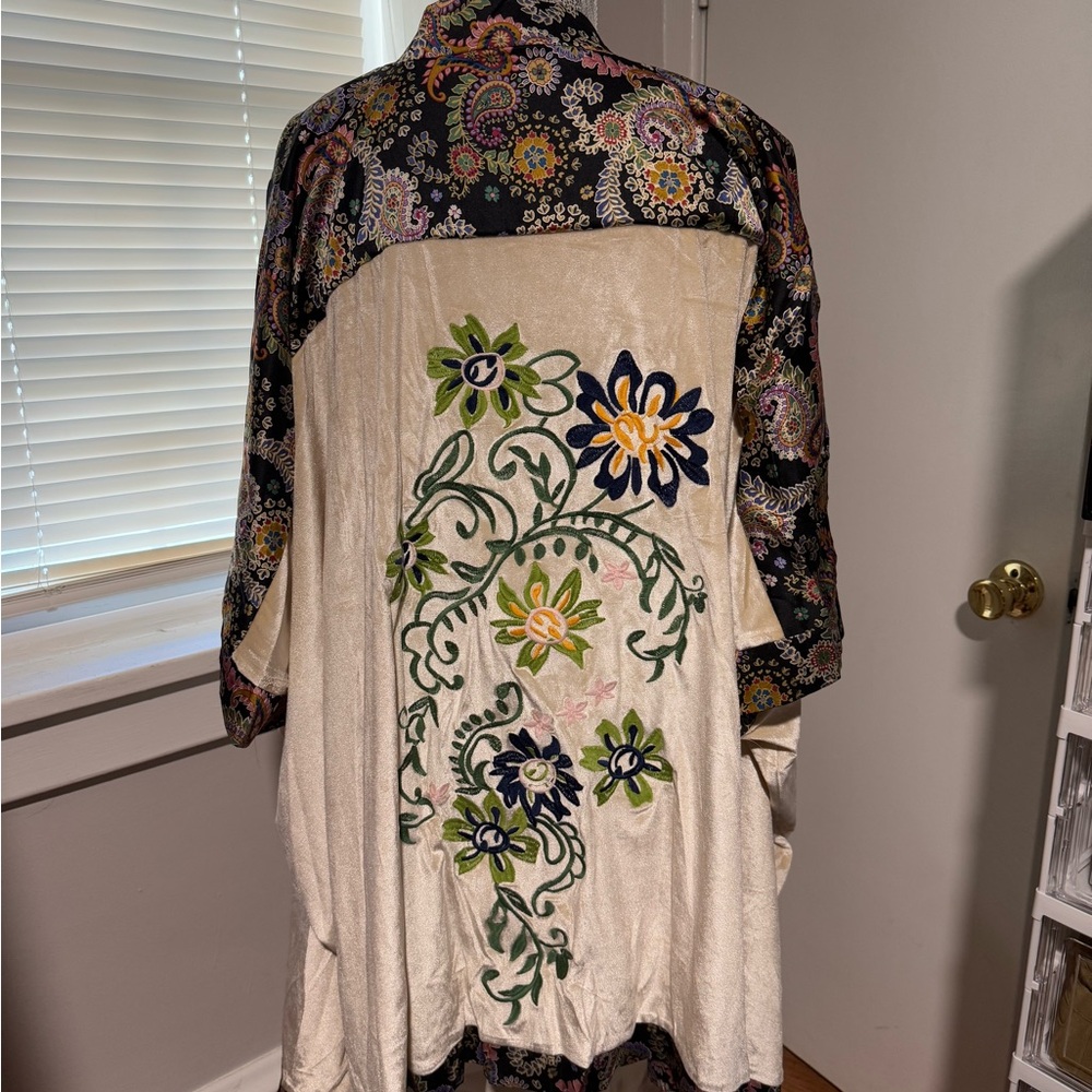 POL Multicolor Floral Embroidered Cardigan